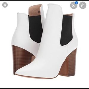 Chinese laundry white ankle boots by Kristin C